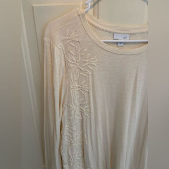 J Jill Cream Embroidered Tunic size XL - Picture 4 of 5